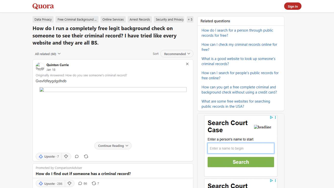 How to run a completely free legit background check on someone to see their criminal record - Quora